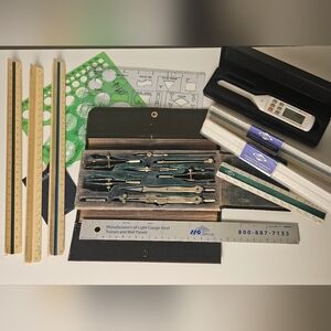 Vintage Drafting Tools and Scalex PlanWheel SA 2 Digital Measuring Tool Device